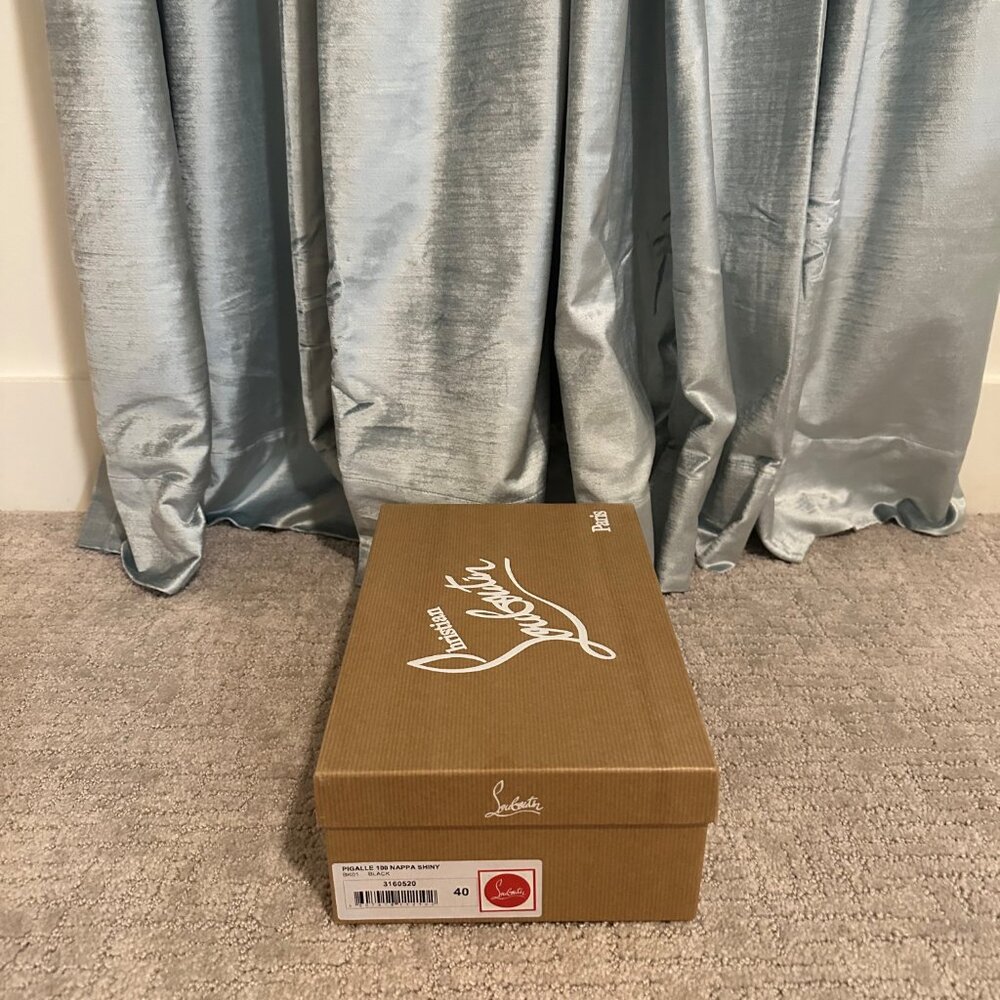 Christian Louboutin Pigalle 100 Nappa Shiny Black size 40 - Picture 2 of 16